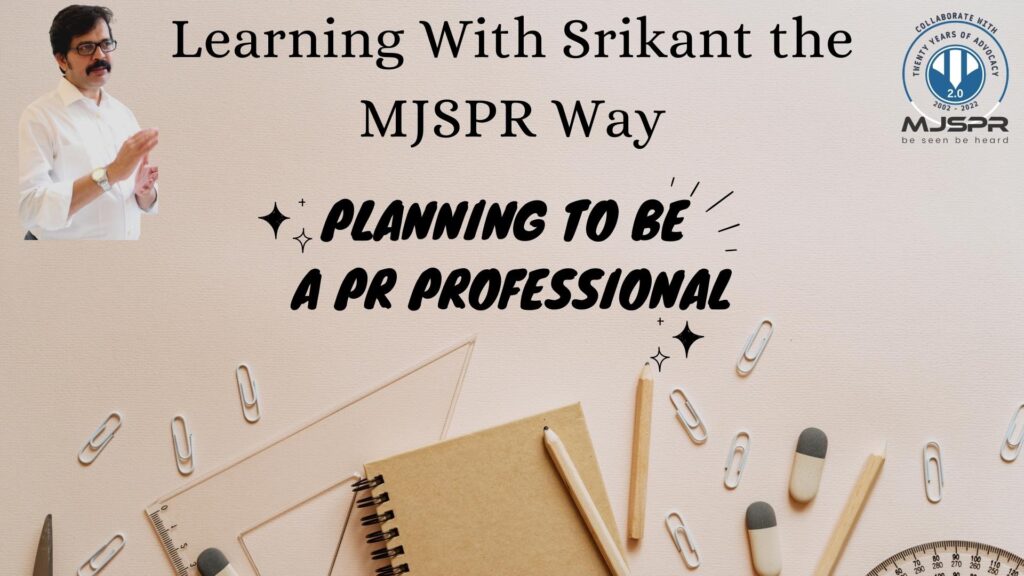 Planning to be a pr professional
